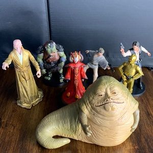 Lot of 7 Disney Hasbro Star Wars PVC Firgures Cake Toppers Collectibles